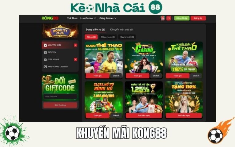 Khuyến Mãi Kong88 - Ưu Đãi Siêu Khủng Cho Người Chơi Cá Cược